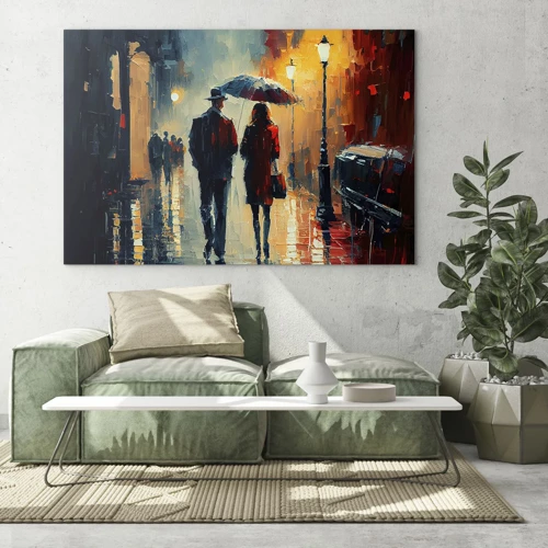 Obraz na szkle - Miejska love story - 70x50 cm