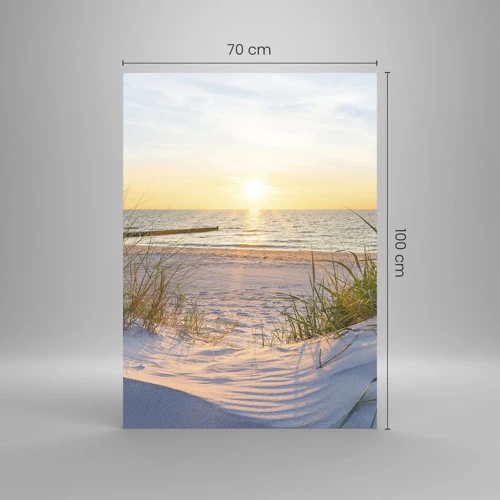 Obraz na szkle - Morza szum, ptaków śpiew, dzika plaża pośród traw… - 70x100 cm