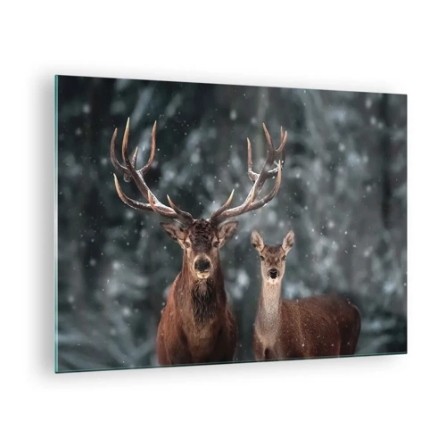Obraz na szkle - Pan lasu z małżonką - 70x50 cm