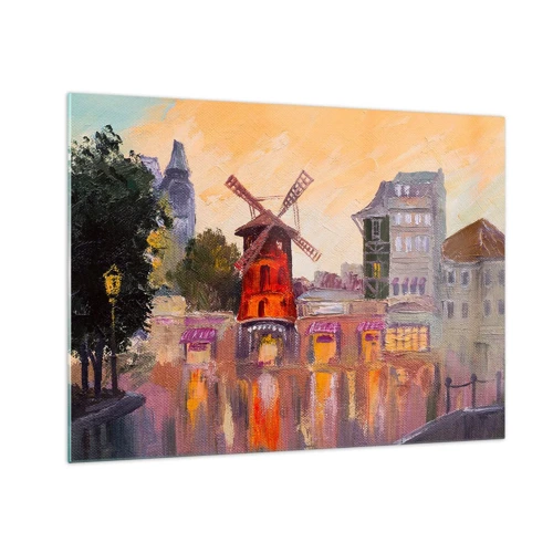 Obraz na szkle - Paryskie ikony – Moulin Rouge - 70x50 cm