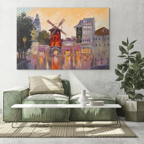 Obraz na szkle - Paryskie ikony – Moulin Rouge - 70x50 cm