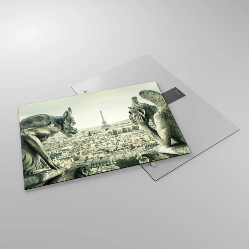 Obraz na szkle - Paryskie pogaduchy - 70x50 cm