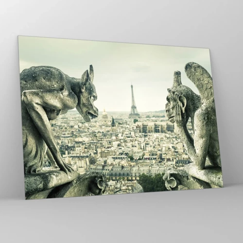 Obraz na szkle - Paryskie pogaduchy - 70x50 cm