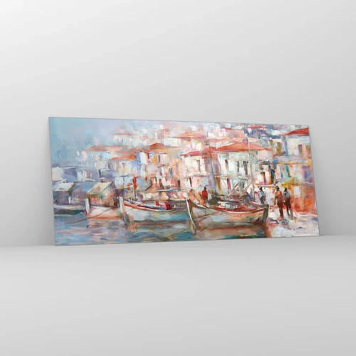 Obraz na szkle - Pastelowe wakacje - 120x50 cm