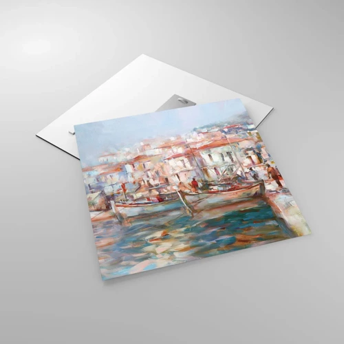 Obraz na szkle - Pastelowe wakacje - 50x50 cm