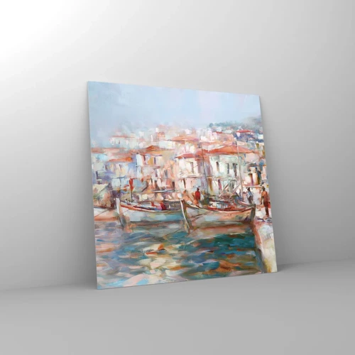 Obraz na szkle - Pastelowe wakacje - 50x50 cm