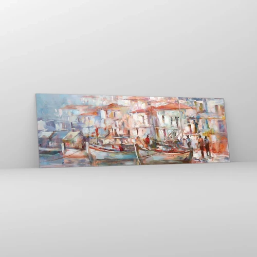 Obraz na szkle - Pastelowe wakacje - 90x30 cm