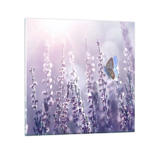 Obraz na szkle - Pocałunek motyla - 30x30 cm