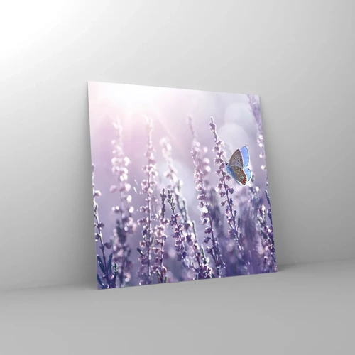 Obraz na szkle - Pocałunek motyla - 30x30 cm