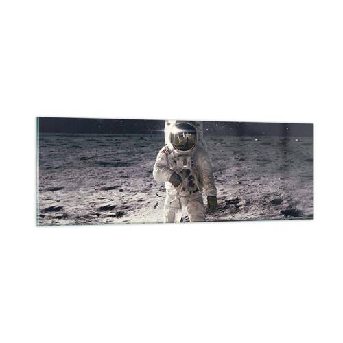 Obraz na szkle - Pozdrowienia z Księżyca - 90x30 cm
