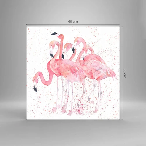 Obraz na szkle - Różowy ansambl - 60x60 cm