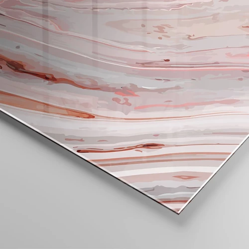Obraz na szkle - Różowy w płynie - 100x40 cm