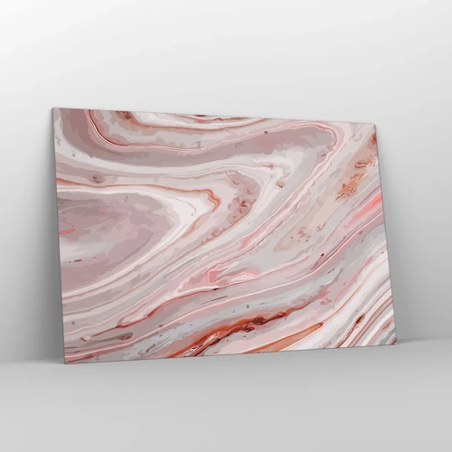 Obraz na szkle - Różowy w płynie - 120x80 cm
