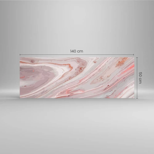 Obraz na szkle - Różowy w płynie - 140x50 cm