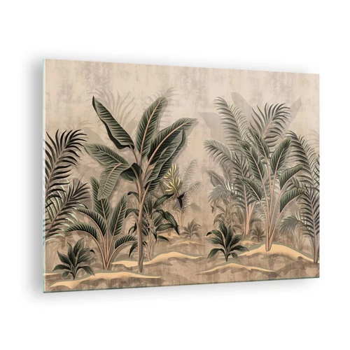 Obraz na szkle - Rycina w kolonialnym stylu - 70x50 cm