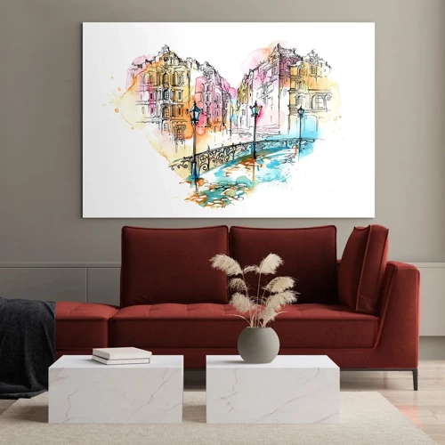 Obraz na szkle - Serce miasta - 70x50 cm