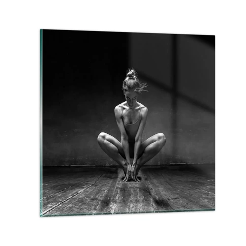 Obraz na szkle - Skupienie tanecznej energii - 50x50 cm