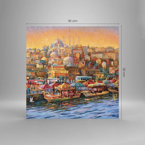 Obraz na szkle - Stambulska opowieść - 30x30 cm