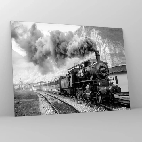Obraz na szkle - Stoi na stacji… - 70x50 cm