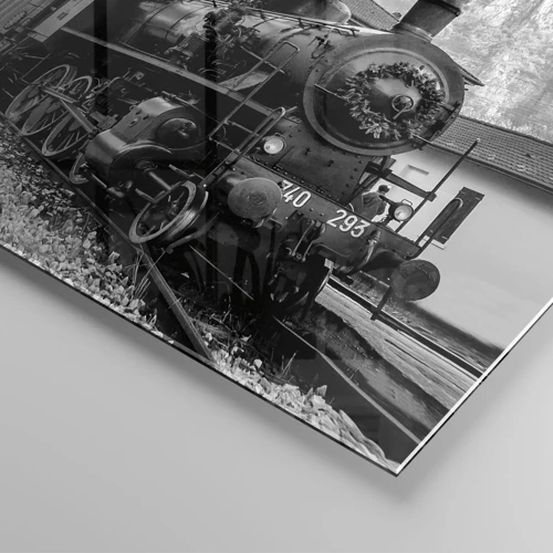 Obraz na szkle - Stoi na stacji… - 70x50 cm