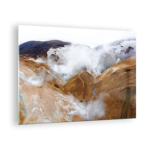 Obraz na szkle - Surowa uroda Islandii - 70x50 cm