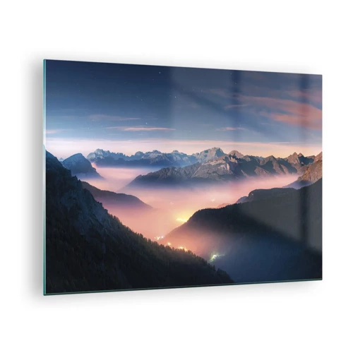 Obraz na szkle - Światło w dolinach - 70x50 cm