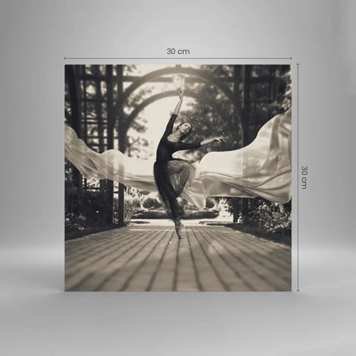 Obraz na szkle - Taniec ducha ogrodu - 30x30 cm