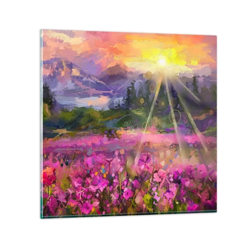 Obraz na szkle - W dolinie pod opieką słońca - 50x50 cm