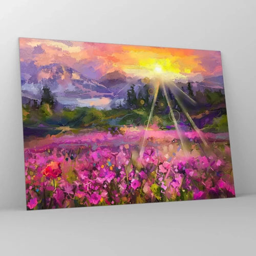 Obraz na szkle - W dolinie pod opieką słońca - 70x50 cm