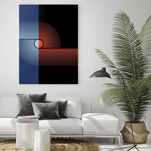 Obraz na szkle - W geometrycznym uścisku - 70x100 cm