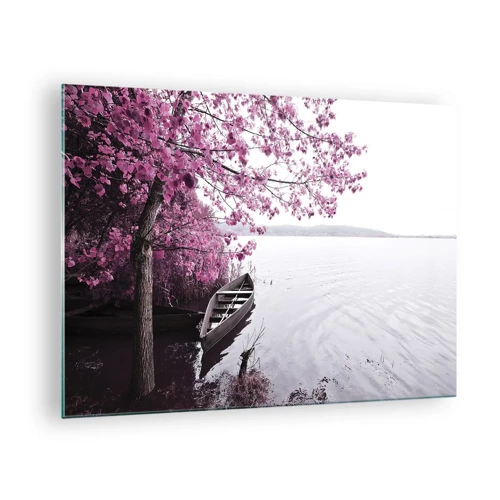 Obraz na szkle - W różowej ciszy - 70x50 cm