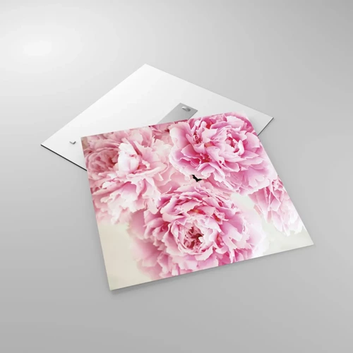 Obraz na szkle - W różowym przepychu - 60x60 cm