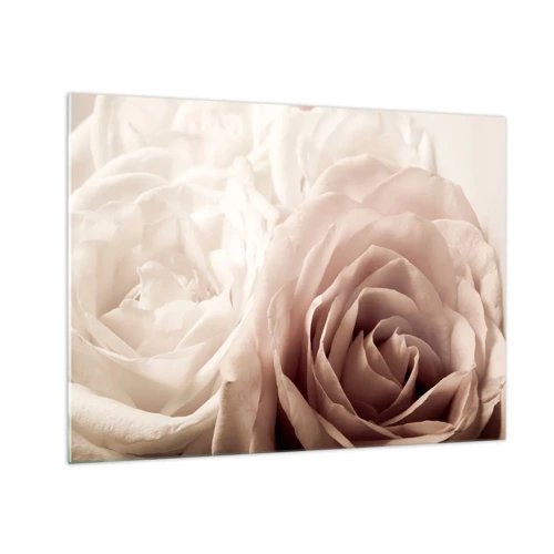 Obraz na szkle - W sercu róży - 70x50 cm