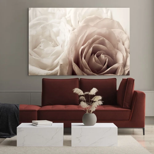 Obraz na szkle - W sercu róży - 70x50 cm