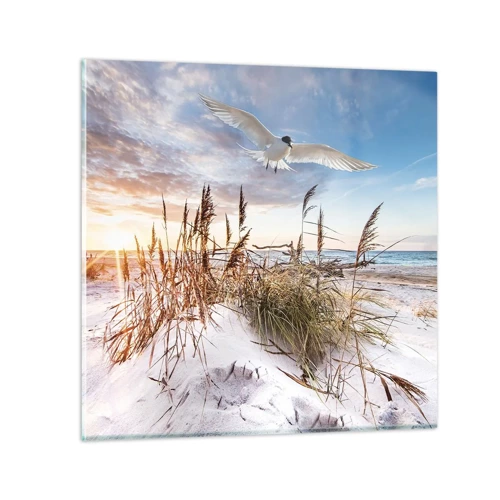 Obraz na szkle - Wiatr od morza - 40x40 cm