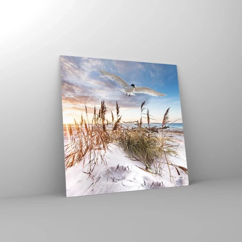 Obraz na szkle - Wiatr od morza - 70x70 cm