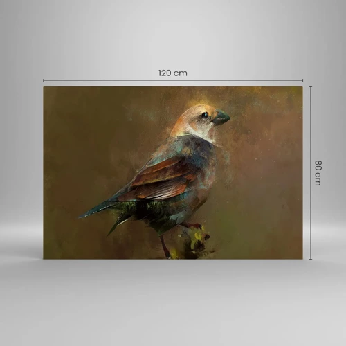 Obraz na szkle - Wróbelek, ptaszyna niewielka - 120x80 cm