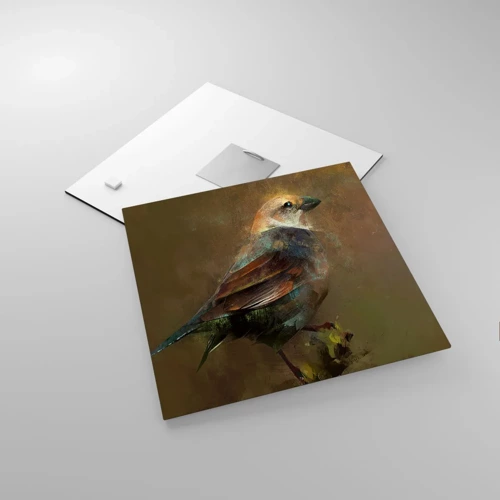 Obraz na szkle - Wróbelek, ptaszyna niewielka - 30x30 cm