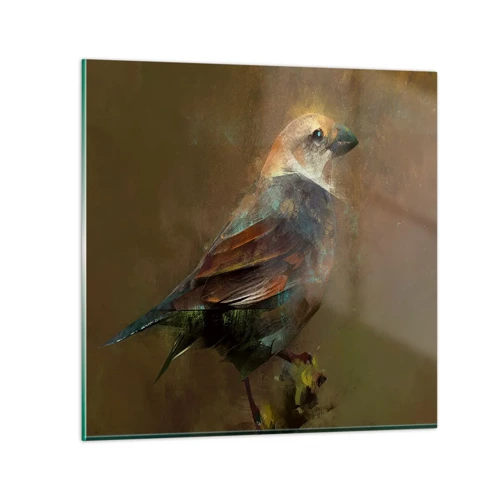 Obraz na szkle - Wróbelek, ptaszyna niewielka - 40x40 cm