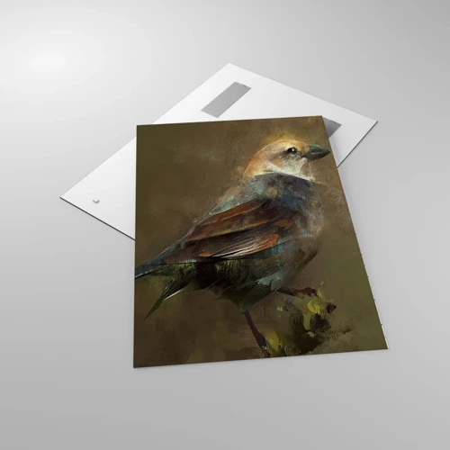 Obraz na szkle - Wróbelek, ptaszyna niewielka - 70x100 cm