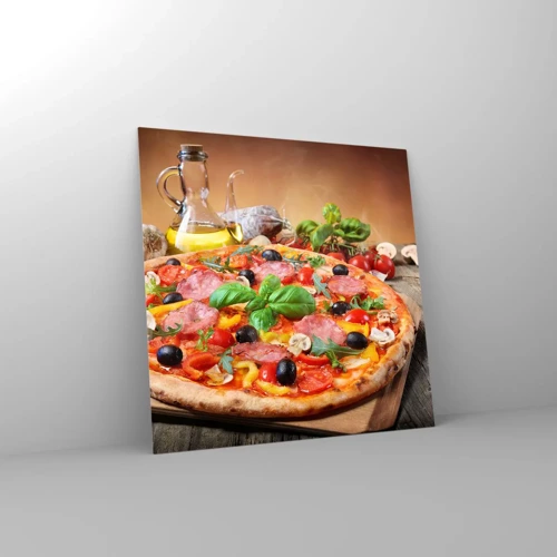 Obraz na szkle - Z prawdziwie włoskim smakiem - 30x30 cm