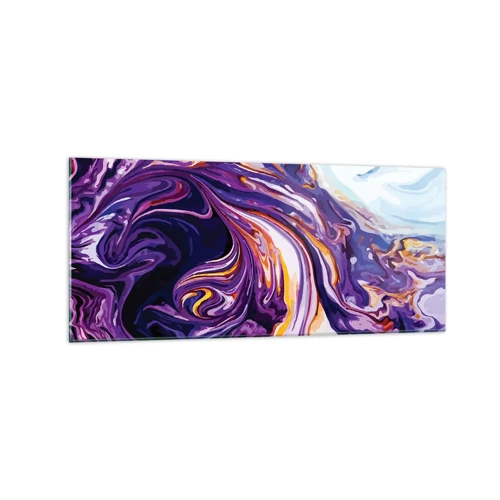 Obraz na szkle - Zagięcie przetrzeni we fiolecie - 120x50 cm
