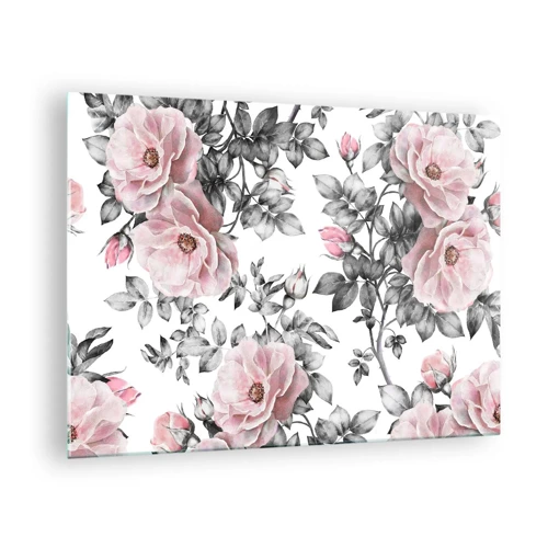 Obraz na szkle - Zagubić się w kwiatach róż - 70x50 cm