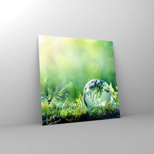 Obraz na szkle - Zielona planeta - 60x60 cm