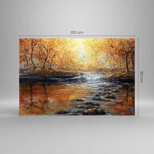 Obraz na szkle - Złoty potok - 120x80 cm