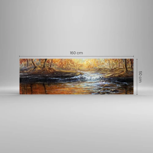 Obraz na szkle - Złoty potok - 160x50 cm
