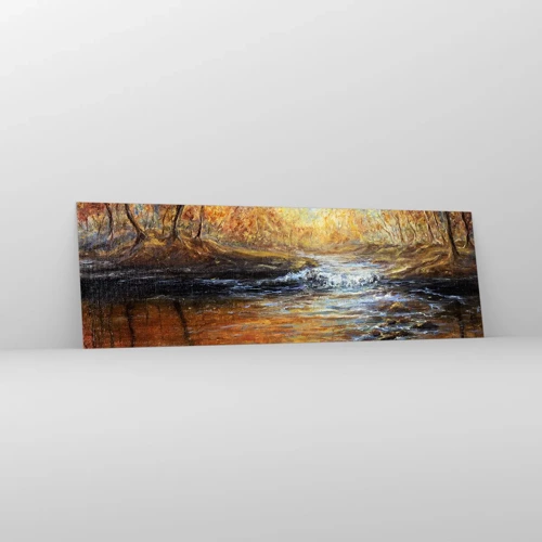 Obraz na szkle - Złoty potok - 160x50 cm