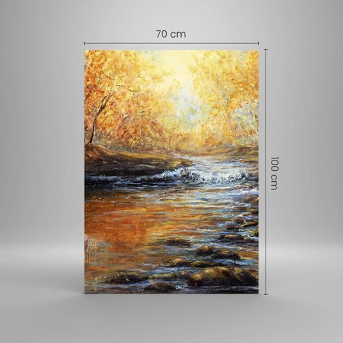 Obraz na szkle - Złoty potok - 70x100 cm
