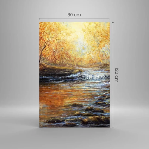 Obraz na szkle - Złoty potok - 80x120 cm