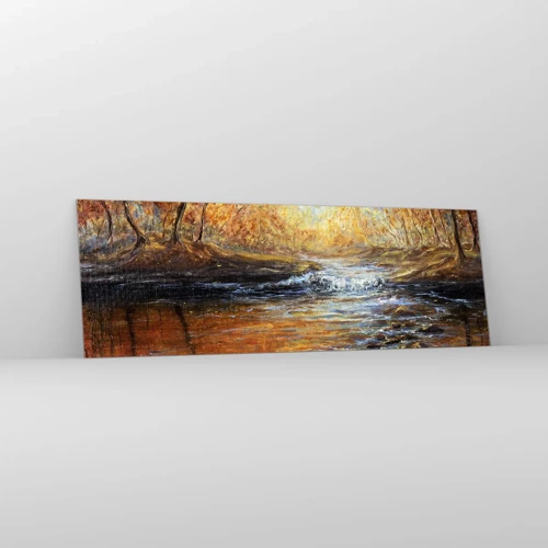 Obraz na szkle - Złoty potok - 90x30 cm
